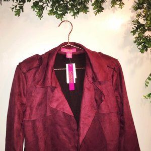 Catherine Malandrino Faux Suede Trench Coat